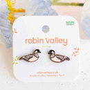 Robin Valley hand-painted wooden earrings - Nene