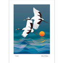Cranes Greeting Card By Stuart Renfrew
