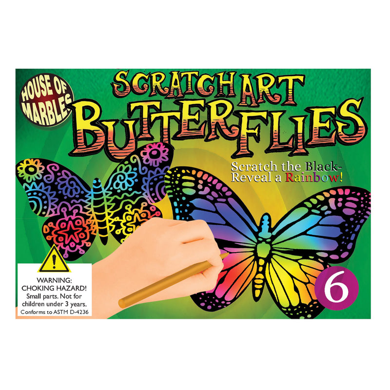 Scratch art butterflies