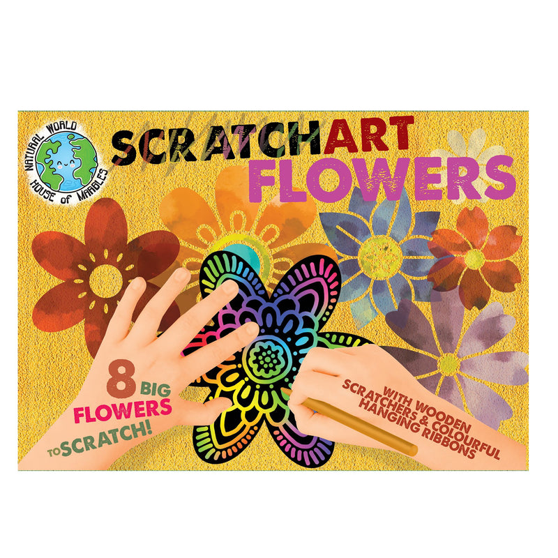 Scratch art flowers