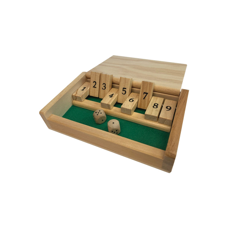 Shut the box wooden game