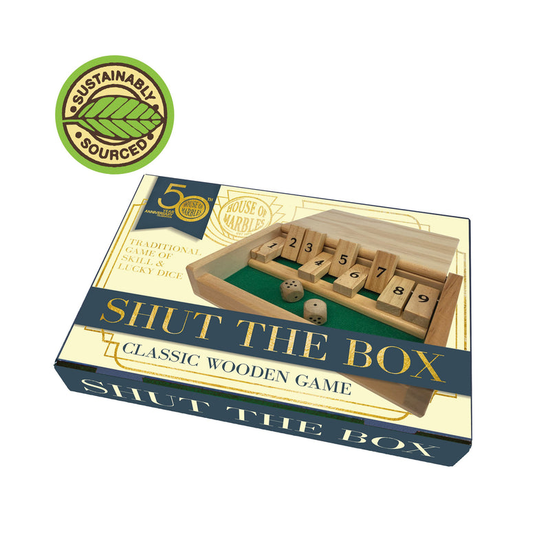 Shut the box wooden game