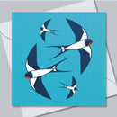 Swallows in the Sky Greetings Card
