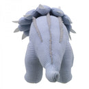 Knitted Triceratops soft toy - Blue