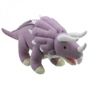 Knitted Triceratops soft toy - Lilac