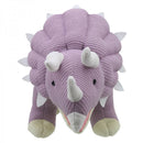 Knitted Triceratops soft toy - Lilac