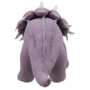 Knitted Triceratops soft toy - Lilac