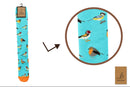 Bartleby’s Funky Welly Socks bright turquoise/ light green with a repeating garden bird print. 