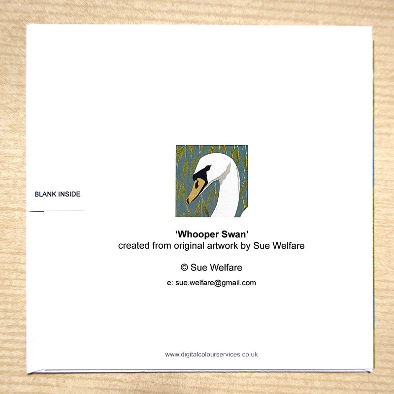 Sue Welfare Whooper Swan greeting card