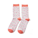 Mr Heron Men's wild flamingo socks - Silver