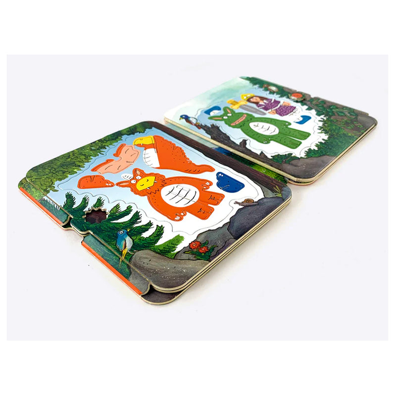 Zog pop-out playset packaging with characters and landscape illustration, showing parts to pop out.