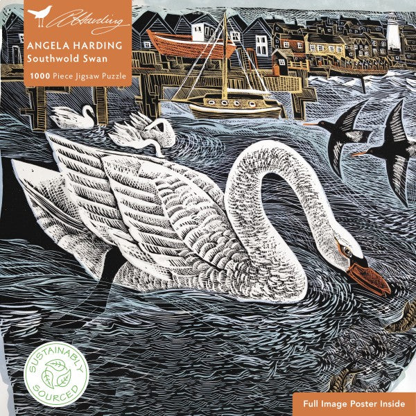 Angela Harding: Southwold Swan Puzzle 1000pcs