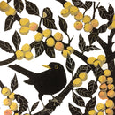 Sue Welfare Blackbird in the Mirabelles greeting card