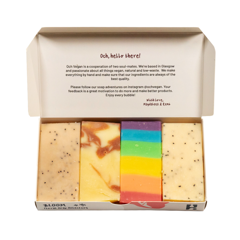 Bloom soaps gift box from Och Vegan Cosmetics