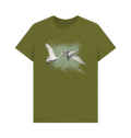 Moss Green Printed T-shirt Front