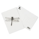 Dragonfly postcard A6, diagonal black and white