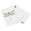 Dragonfly postcard A6, black and white