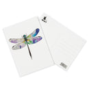 Dragonfly postcard A6, Colourful