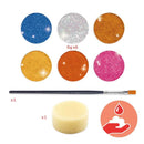 Face Paint Palette 6 colours - Metallic