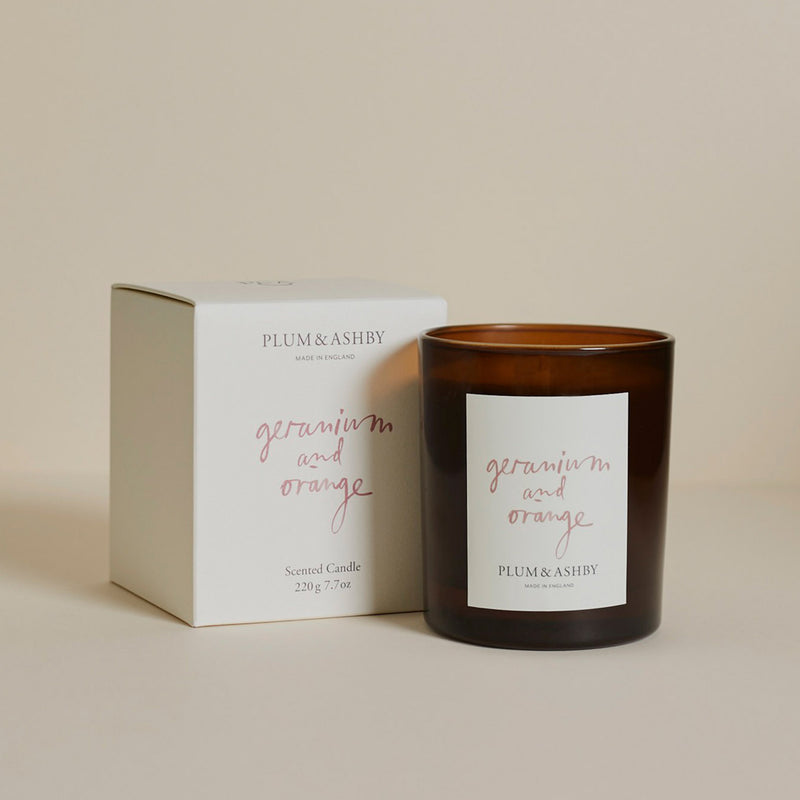 Geranium & Orange candle