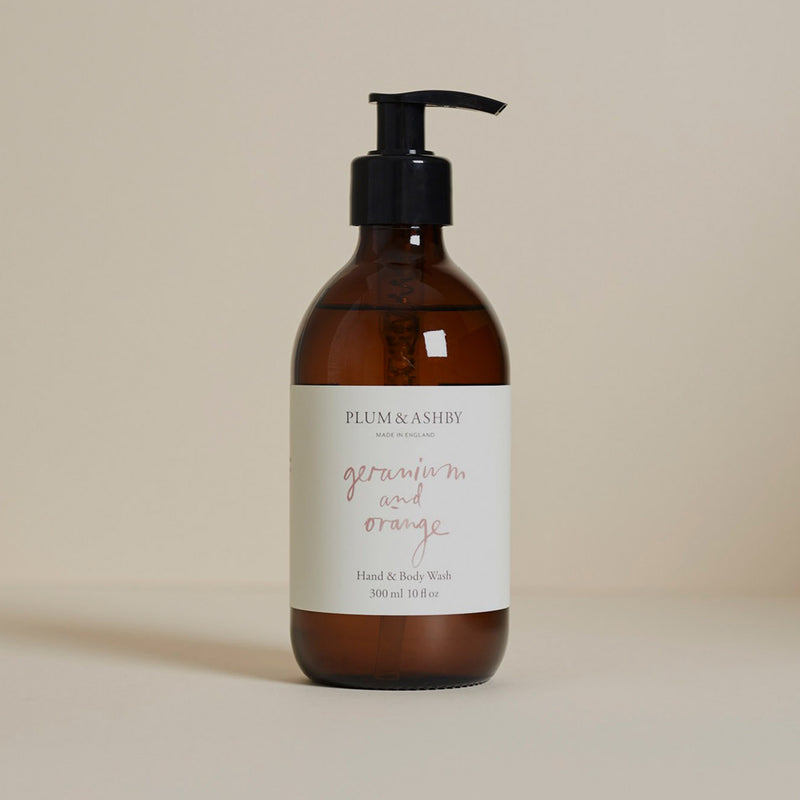 Plum & Ashby geranium & orange hand & body wash