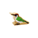 Green wooden Woodpecker figure for kids