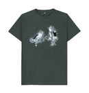 Dark Grey Men's Red Crested Crane t-shirt