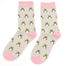 Miss Sparrow ladies frog socks - silver