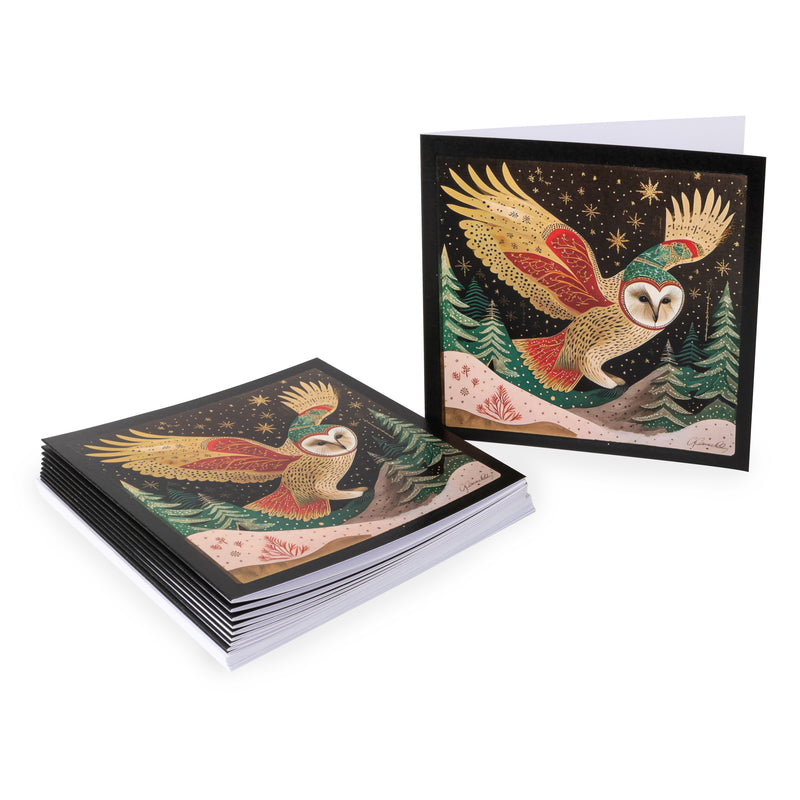 Moonlit Owl Christmas Cards