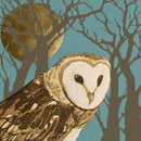 Sue Welfare Full Moon owl greeting card