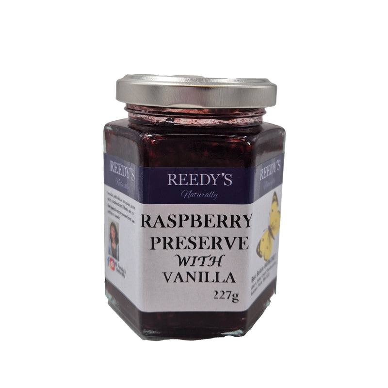 Reedy's Naturally Raspberry Preserve with Vanilla, 227g