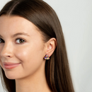 Robin Valley hand-painted wooden earrings - Mandarin