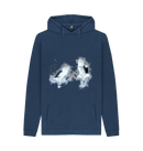 Navy Printed Hoody Front