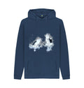 Navy Red Crested Crane's Hoodie