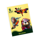 WWT set of 3 stickers featuring a dragonfly, kingfisher, and otter
