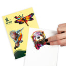WWT set of 3 wetland icons stickers featuring a dragonfly, kingfisher, and otter