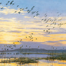 In the winter dusk greetings card