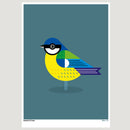 Blue tit print - Isobel & Frank