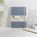 Recycled leather notebook blue
