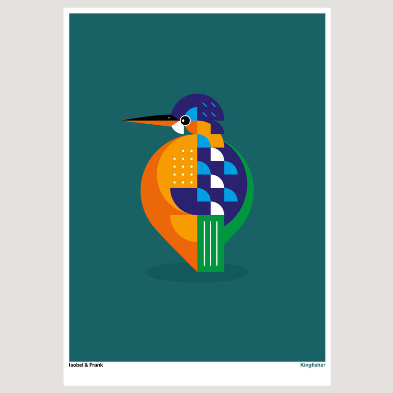 Kingfisher print - Isobel & Frank