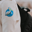 Embroidery bird patches