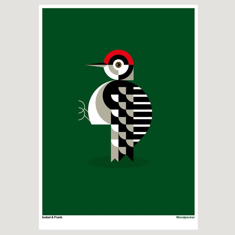 Woodpecker print - Isobel & Frank